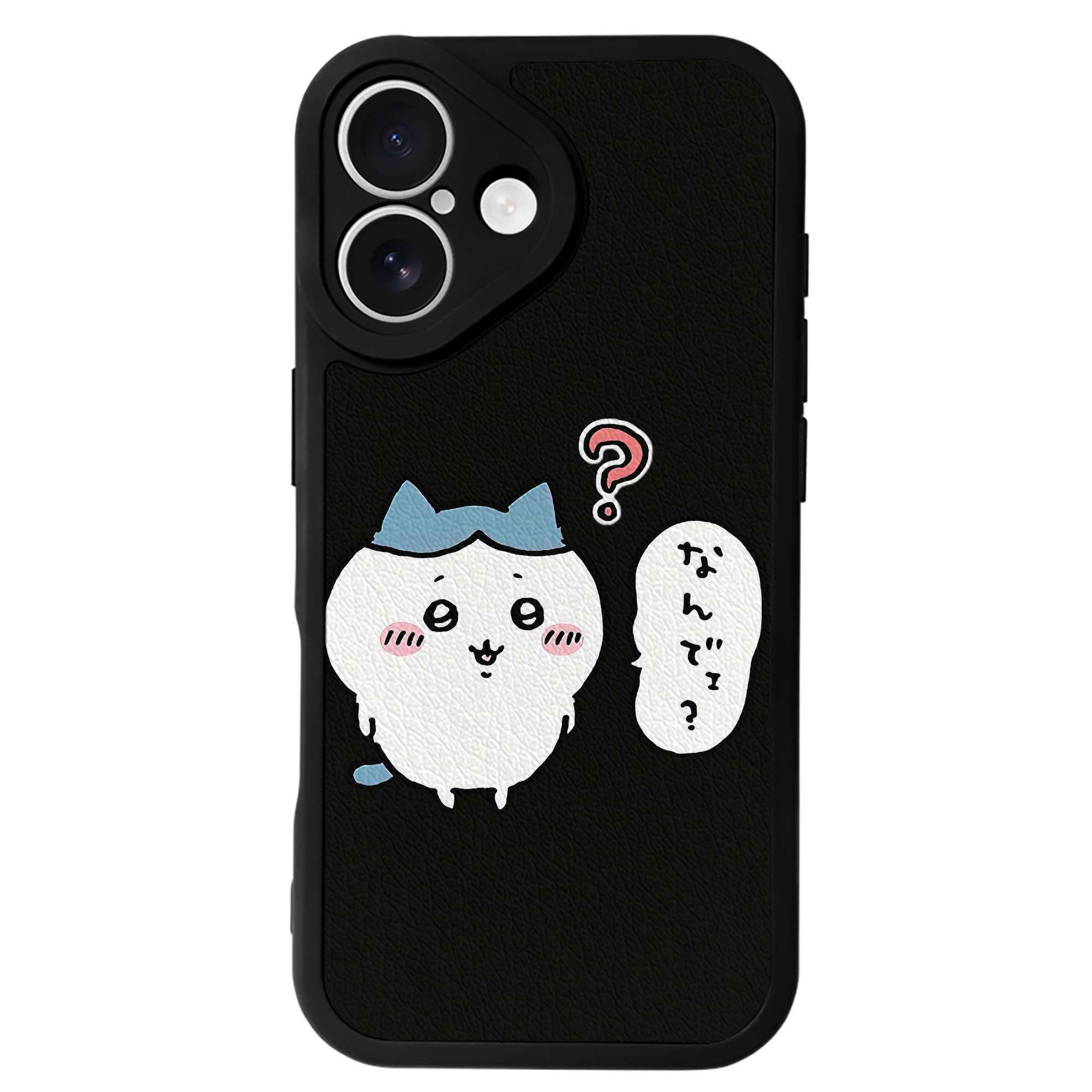 （画像用） ちいかわ ハチワレ Chii-kawa hachiware 【iPhone 16シリーズ対応】シリコンスマホケース（レザー調） 材質：シリコン